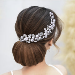 Pearl & Rhinestone Bridal Headband for Weddings