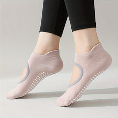 Women's Backless Non-slip Yoga Socks Grips Sports Socks For Pilates Barre Ballet