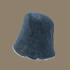 Vintage Solid Denim Bucket Hat