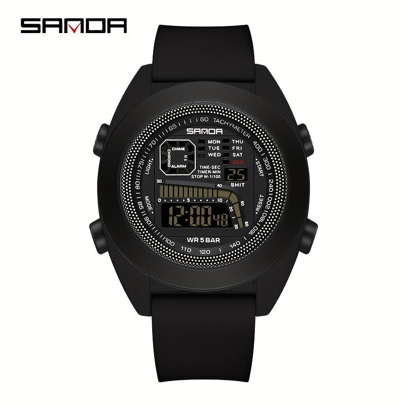 Sanda Electronic Digital Led Boy s Waterproof Sports Watch