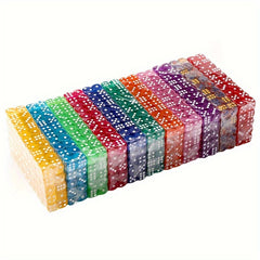 11pcs 16mm Colorful Transparent Acrylic Round Corner Dice
