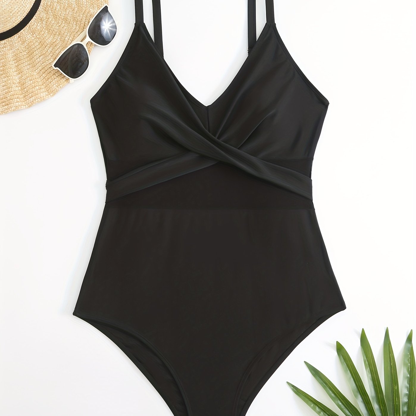 Mesh Criss Cross One Piece Swimsuit
