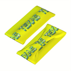 Texas Graffiti Neon Yellow Unisex Sports Headband