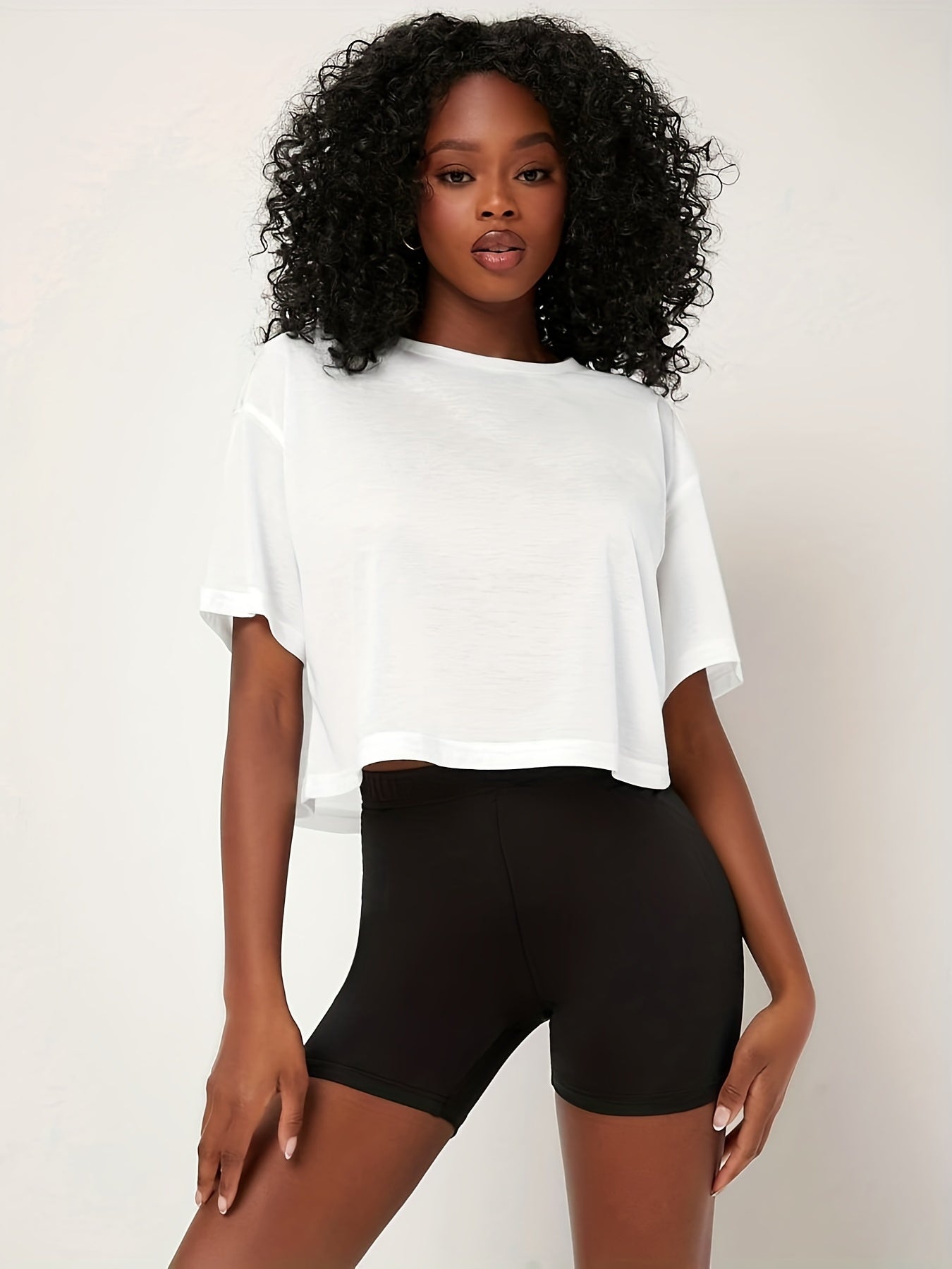 High Waist Biker Shorts Slim Workout Shorts Women's Clothing