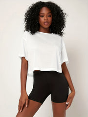 High Waist Biker Shorts Slim Workout Shorts Women's Clothing