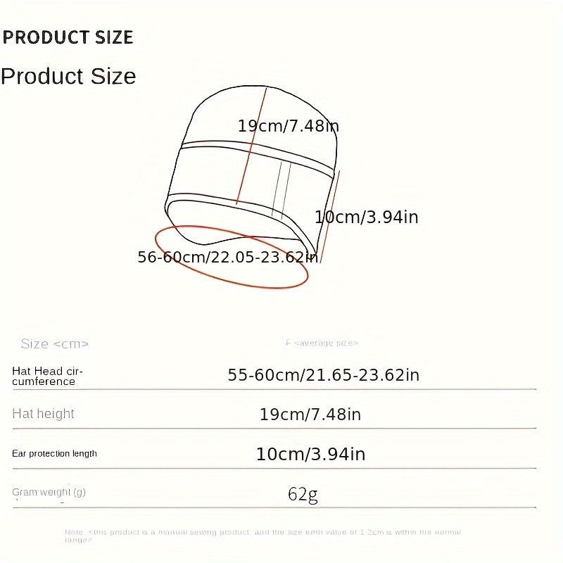 Outdoor Cycling Coldproof Pullover Hat Autumn Winter Double sided Ear Protection