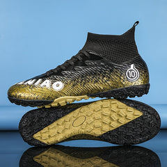 Boy's High Top Turf Football Boots Outdoor Soccer Cleats