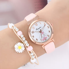 Autumn Winter Girls Quartz Watch Daisy Bracelet