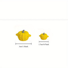 2pcs Metal Pumpkin Pot Dollhouse Utensils Mini Decor Acces