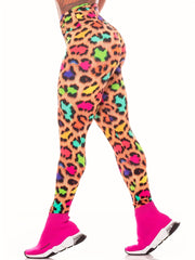 Leopard Print High Waist Yoga Legging Women's Activewear