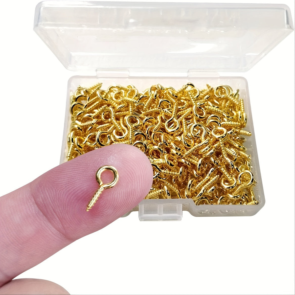 300PCS Small Screw Eye Pins Kit 10x5mm for Arts & Crafts Projects