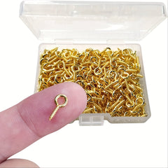 300PCS Small Screw Eye Pins Kit 10x5mm for Arts & Crafts Projects