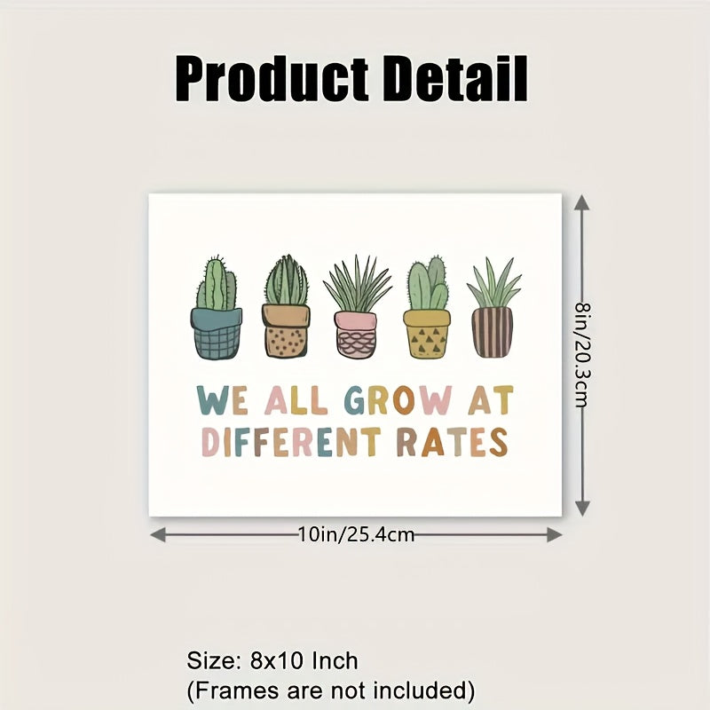 Bohemian Style Growth Mindset Classroom Poster 32X25 cm