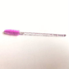 50pcs Crystal Eyelash Mascara Brushes for Daily Makeup and Eyebrow Grooming