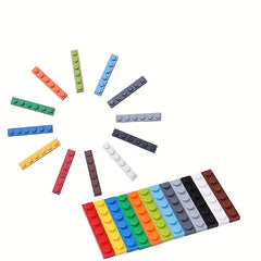30pcs 30mm Building Blocks Thin Tile 1x6 Short Brick DIY