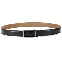 Men's Real Cowhide Leather Belt Brown Pin Buckle Middle Aged Youth