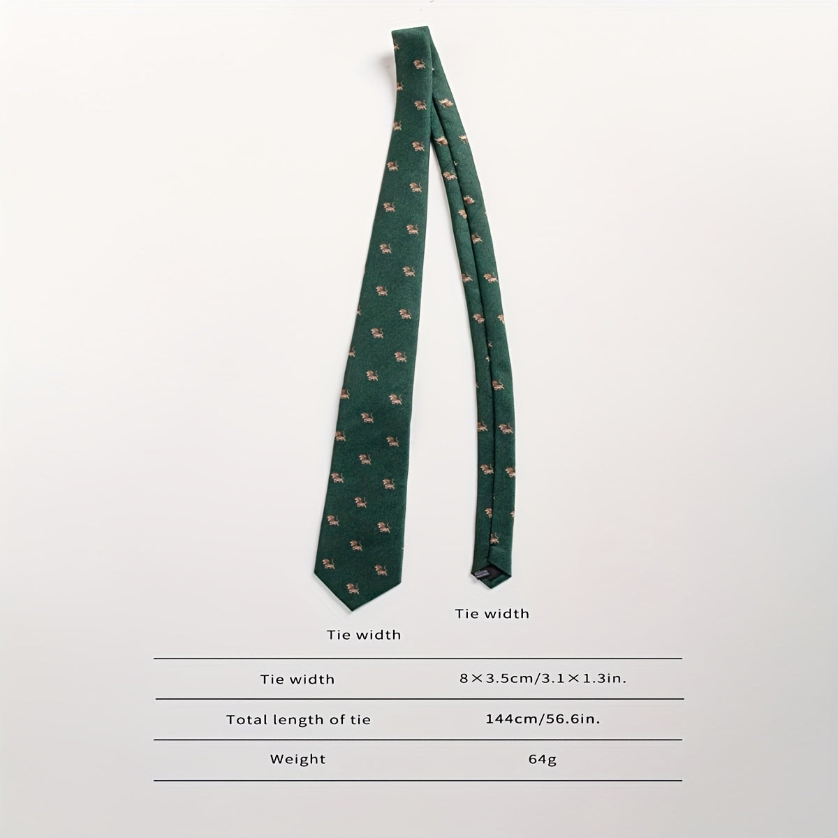 Men's Small Lion Pointed Neck Collar With Bow Tie