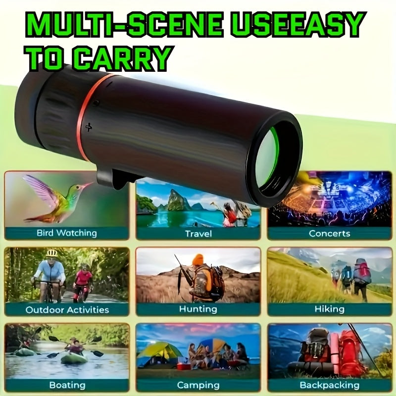 Pocket Monocular 10X Magnification Single Tube Telescope for Travel Concerts
