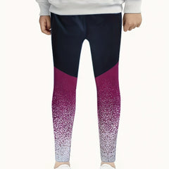 Girls Splicing Leggings Comfy Slim Leggings For Sports Running Jogging Gym