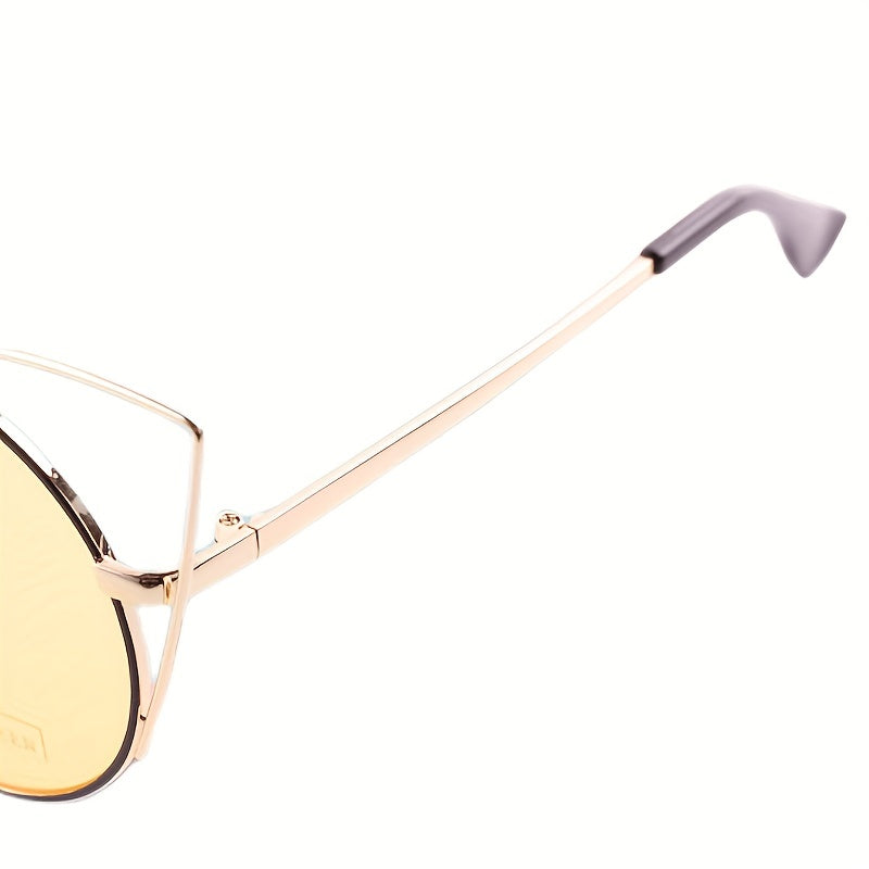 UV400 Cat Shape Kids Sunglasses Metal Frame Unisex