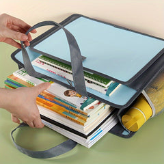Handheld Waterproof Book Bag - Large Capacity Zipper Tutoring Bag