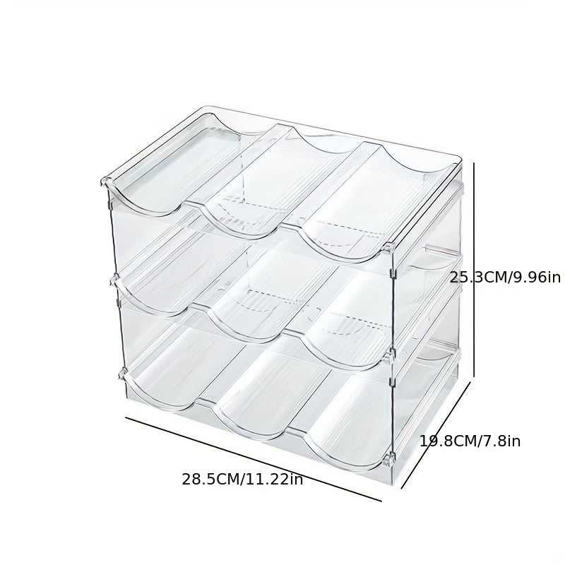 Stackable Plastic Wine Racks 3-4 Layers - Kitchen & Pantry Organizer