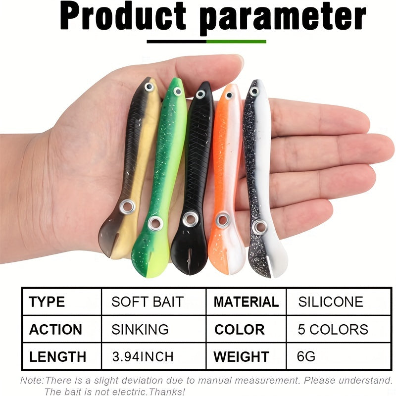10pcs Soft Bionic Loach Baits for Fresh & Saltwater Fishing