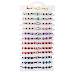12pcs Evil Eye Beaded String Bracelets Red String Evil Eye Bracelet