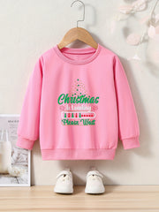 OERYUI Girls Christmas Sweatshirt Christmas Is Loading Wait Print Pullover