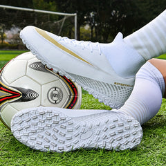 Men's High Top Turf Football Boots Anti-Skid Outdoor Soccer Cleats
