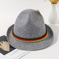 Vintage Gray Fedora Cap Lightweight Unisex Jazz Hat