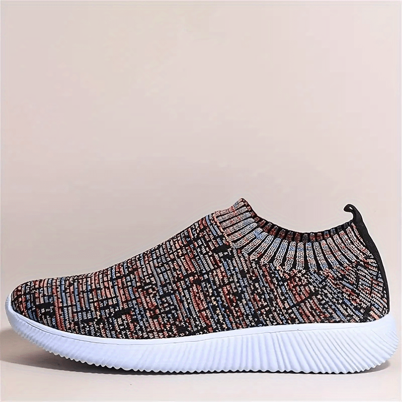 Men's Slip On Knitted Sneakers Outdoor Walking Shoes