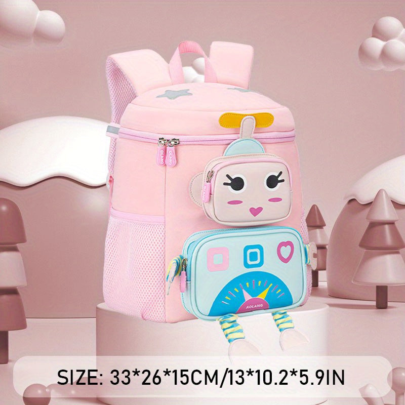 3D Robot Kindergarten Kids Backpack for Boys Girls