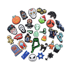 Halloween Pattern Charms for Clogs, Bubble Slides, Sandals - Set of 31