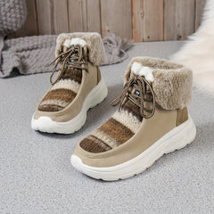 Non slip Chunky Snow Boots Wear Resistant Warm Boots Women's Footwear