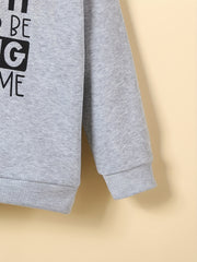 Kids Thermal Lined Sweatshirt Boys Crew Neck Top
