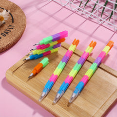 12PCS Colorful Stackable Pencil Party Favors for Kids Back to School Supplies