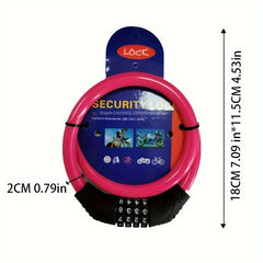 4 Digit Combination Lock Portable Anti-Theft for Mountain Bike