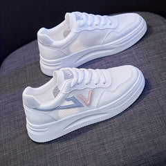 Women's Platform Mesh Sneakers Low Top Skate Shoes