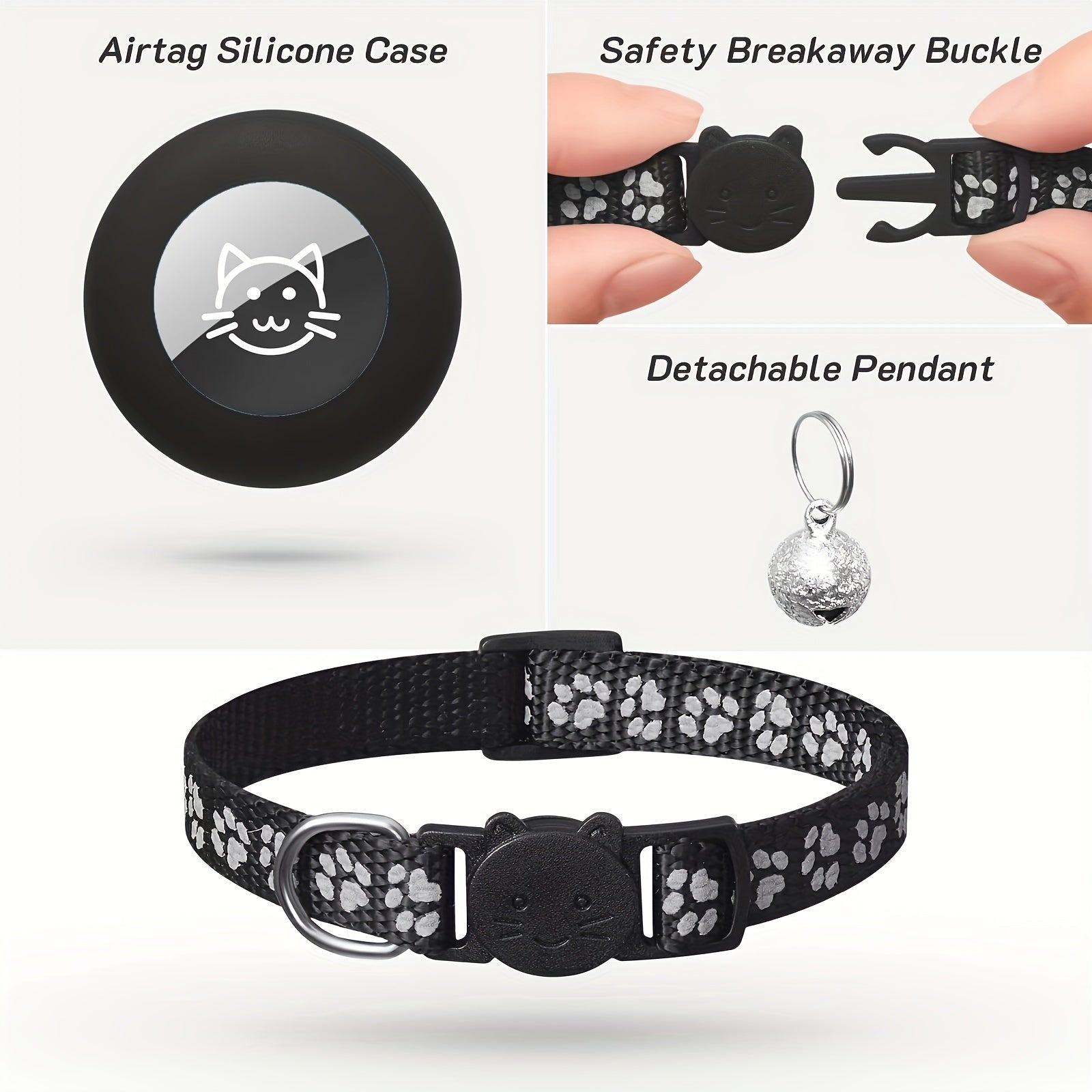 2 Pack Cat Collar With Bell Breakaway Reflective Kitten Collar