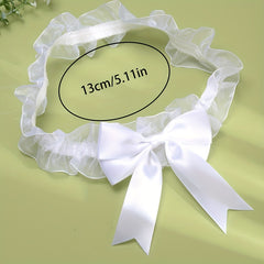 Wide Lace Garter Belt Non slip Satin Bowknot Legs Band