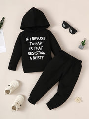 Baby Boys Hooded Sweatshirt Top Pants Set