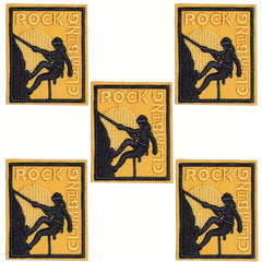 J CARP 5pcs Iron Patches For Men Rock Climbing Embroidered Appliques Denim Patch