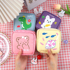 Women Storage Bag Sanitary Pad Pouch Napkin Cosmetic Bags Girls Makeup Bag