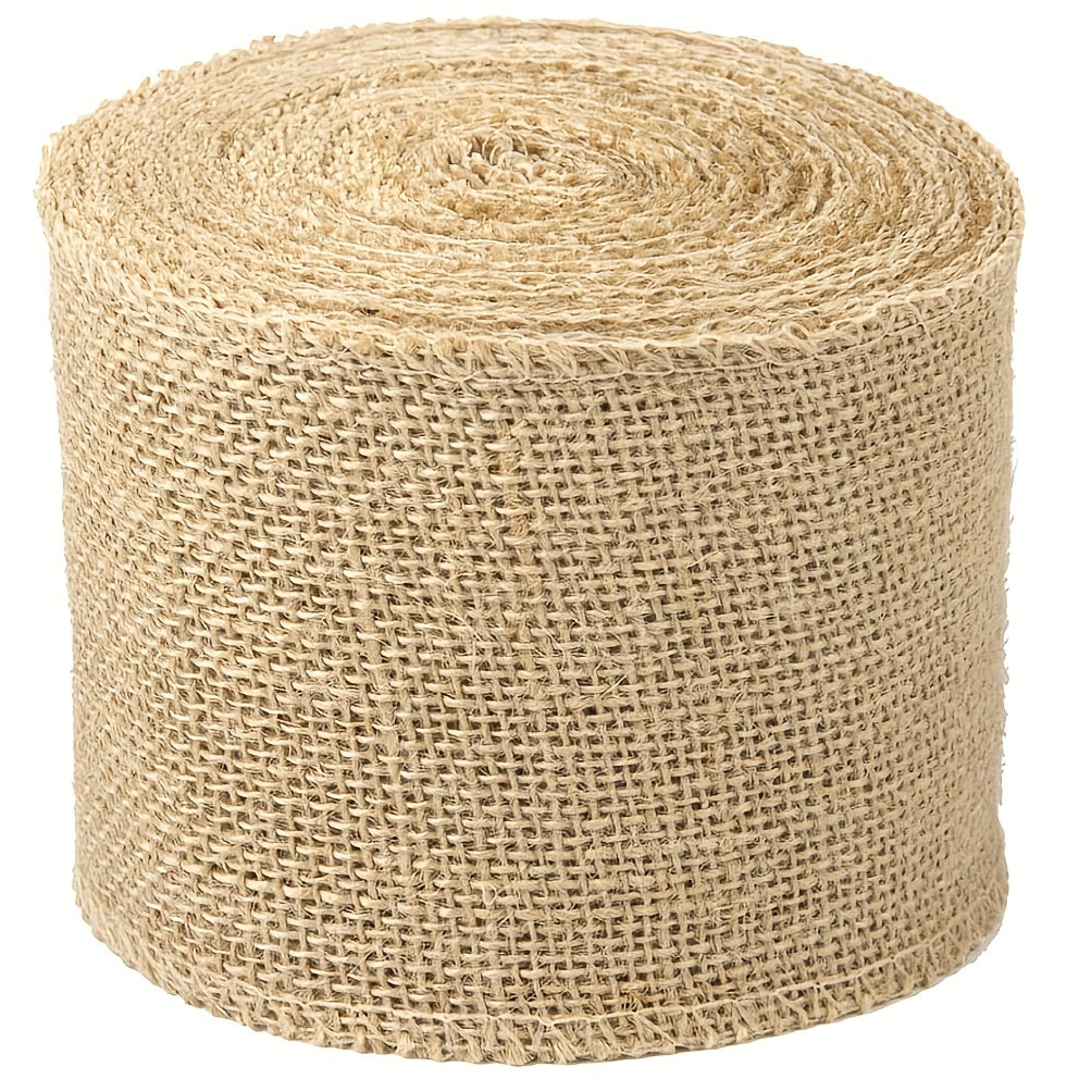 10cm Wide Burlap Fabric Ribbon 11 Yards DIY Ribbon Decoration Wedding Party