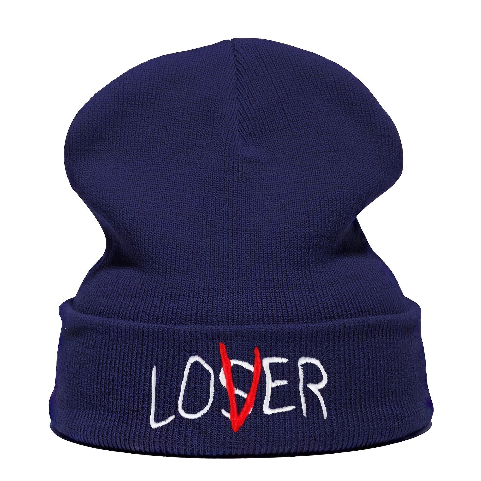 Men's Winter Knitted Embroidered Beanie Hat for Thermal Warmth