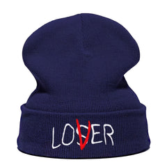 Men's Winter Knitted Embroidered Beanie Hat for Thermal Warmth