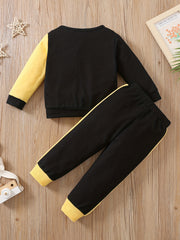 Boys 2pcs Sweatshirt & Pants Set Long Sleeve Top Casual Kids Clothes
