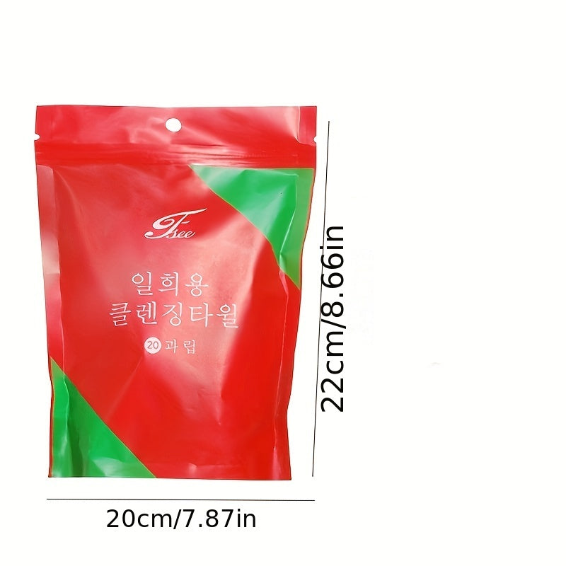 20pcs Portable Travel Bath and Face Towels for Camping and Traveling