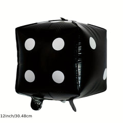 6pcs 12 Aluminum Film Cube Dice Party Decoration Set